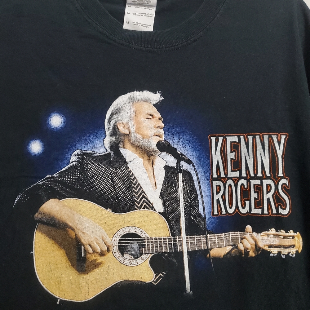 Kenny Rogers Tour Music Tee Black Merch